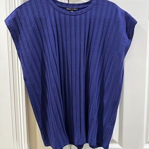 NWT Eileen Fisher IRIS Wide Rib Stretch Tencel Square Top Size L